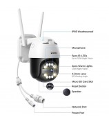 ZOSI C2965W 5MP HD Camera Humanoid Tracking Two-Way Talk APP Monitoring Outdoor Indoor Security Camera - US Plug