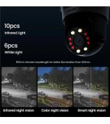 ZOSI C298Pro 8MP Dual Lens HD WiFi Camera Humanoid Tracking Two-Way Audio Security Camera - US Plug