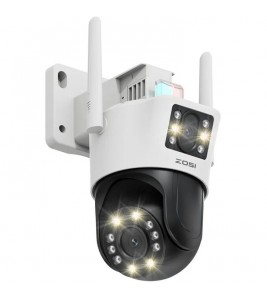 ZOSI C298SE 6MP Dual Lens HD WiFi Camera Humanoid Tracking Two-Way Audio Security Camera - US Plug