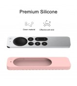 GS105 Case Compatible with 2022 Apple TV 4K Siri Remote 3rd Gen , Silicone Remote Control Anti-Slip Cover with Lanyard - Pink