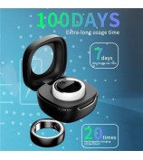 R8 Multi-Function Smart Ring Health Tracker with Sleep Heart Rate, Blood Oxygen Monitoring - Black / 16#