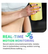 R8 Multi-Function Smart Ring Health Tracker with Sleep Heart Rate, Blood Oxygen Monitoring - Black / 16#