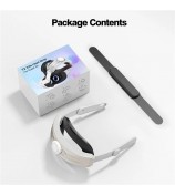 For Meta Quest 3S T2 Elite Head Strap ABS+Sponge Soft Cushion Adjustable Headband - Gold