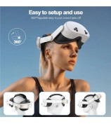 For Meta Quest 3S T2 Elite Head Strap ABS+Sponge Soft Cushion Adjustable Headband - Gold