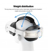 For Meta Quest 3S T2 Elite Head Strap ABS+Sponge Soft Cushion Adjustable Headband - Gold