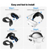 Head Strap for Meta Quest 3S Flippable Headband VR Headset Accessories - White