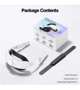 Head Strap for Meta Quest 3S Adjustable Headband VR Headset Accessories - White