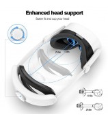 Head Strap for Meta Quest 3S Adjustable Headband VR Headset Accessories - White
