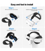 Head Strap for Meta Quest 3S Adjustable Headband VR Headset Accessories - White