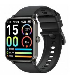 J01 Bluetooth Smart Watch Blood Glucose Blood Pressure Heart Rate Health Monitoring Sports Watch - Black