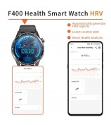 F400 Non-Invasive Blood Sugar Smart Watch ECG Blood Pressure Monitor Bluetooth Call Sports Watch, Silicone Strap - Black