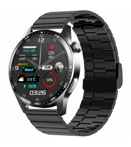 F400 Steel Strap Smart Watch Non-Invasive Blood Glucose ECG Monitor Bluetooth Call Sports Watch