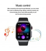 ET585 Smart Watch SOS Emergency Call ECG Function Bracelet with Silicone Strap - Black