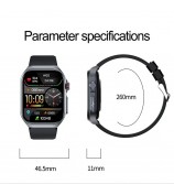 ET585 Smart Watch SOS Emergency Call ECG Function Bracelet with Silicone Strap - Black