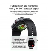 ET585 Smart Watch SOS Emergency Call ECG Function Bracelet with Silicone Strap - Black