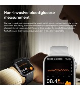MT500 Smart Watch AMOLED Screen ECG Heart Rate Monitor Bluetooth Call Bracelet - Black