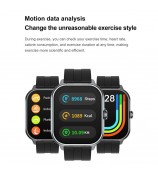 D8 Pro 2-in-1 Bluetooth TWS Earphone Smart Watch Health Monitoring Bluetooth Calling Sports Watch, Silicone Strap - Black