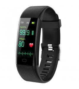 F07T Heart Rate Monitoring Smart Watch Waterproof Wrist Bracelet Fitness Tracker - Black