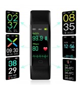 F07T Heart Rate Monitoring Smart Watch Waterproof Wrist Bracelet Fitness Tracker - Black