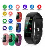 F07T Heart Rate Monitoring Smart Watch Waterproof Wrist Bracelet Fitness Tracker - Black