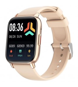 DM80 1.85-inch Ultra-Thin Smart Watch Bluetooth Calling Sleep Heart Rate Health Monitoring Sport Watch - Gold