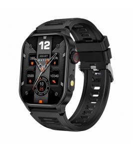 KM20 Bluetooth Calling Smart Watch Health Monitoring Music Control Outdoor Sports Watch - Black