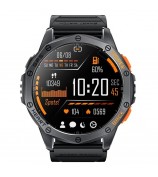 K67 GPS Smart Watch with Flashlight 1.43-inch AMOLED Screen Fitness Tracker Support Compass - Black