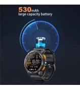 K67 GPS Smart Watch with Flashlight 1.43-inch AMOLED Screen Fitness Tracker Support Compass - Black