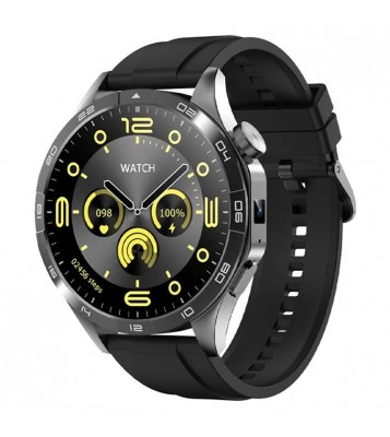 LM01 2+16G 1.43-inch AMOLED Smart Watch 4G SIM Card Android 8.1 Smart Sport Watch, for Europe Asia Africa - Black