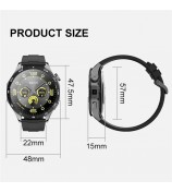 LM01 2+16G 1.43-inch AMOLED Smart Watch 4G SIM Card Android 8.1 Smart Sport Watch, for Europe Asia Africa - Black