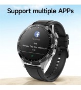 LM01 2+16G 1.43-inch AMOLED Smart Watch 4G SIM Card Android 8.1 Smart Sport Watch, for Europe Asia Africa - Black