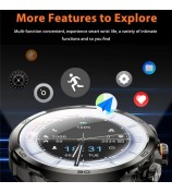 H19 3+32G 1.75-inch AMOLED Large Screen Smart Watch Pull-out Camera 4G Network SIM Card Android 8.1 Smart Watch - Black