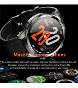 H19 3+32G 1.75-inch AMOLED Large Screen Smart Watch Pull-out Camera 4G Network SIM Card Android 8.1 Smart Watch - Black