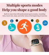 MK88 Silicone Strap 1.75-inch Women Rhinestones Smart Watch Bluetooth Calling Fitness Tracker Smart Bracelet - Gold