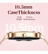 MK88 Silicone Strap 1.75-inch Women Rhinestones Smart Watch Bluetooth Calling Fitness Tracker Smart Bracelet - Gold