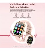 MK88 Silicone Strap 1.75-inch Women Rhinestones Smart Watch Bluetooth Calling Fitness Tracker Smart Bracelet - Gold