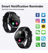 F210 Blood Pressure Heart Rate Monitor 1.55-inch Screen ECG Smart Watch Bluetooth Call Bracelet - Black 3-Bead Strap