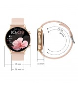 CY19 1.32 inch AMOLED Screen Bluetooth Call Ultra-Thin Women Health Monitoring Smart Watch - Pink