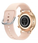 CY19 1.32 inch AMOLED Screen Bluetooth Call Ultra-Thin Women Health Monitoring Smart Watch - Pink