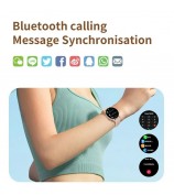 CY19 1.32 inch AMOLED Screen Bluetooth Call Ultra-Thin Women Health Monitoring Smart Watch - Pink