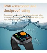 ET593 ECG Bluetooth Call Sports Watch Body Temperature Health Monitoring Smart Watch - Black