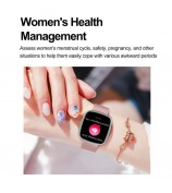 ET593 ECG Bluetooth Call Sports Watch Body Temperature Health Monitoring Smart Watch - Black