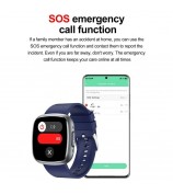 ET593 ECG Bluetooth Call Sports Watch Body Temperature Health Monitoring Smart Watch - Black