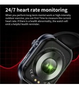 ET587 Bluetooth Call Sports Watch Body ECG Temperature Health Monitoring AMOLED Screen Smart Watch - Black