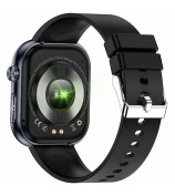 ET587 Bluetooth Call Sports Watch Body ECG Temperature Health Monitoring AMOLED Screen Smart Watch - Black