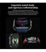 ET587 Bluetooth Call Sports Watch Body ECG Temperature Health Monitoring AMOLED Screen Smart Watch - Black