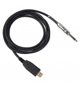 USB Guitar Cable USB 2.0 Interface Male to 1/4 Inch TS(6.35)Jack Connector Cord Electric Guitar Audio Cable US48S [2M]