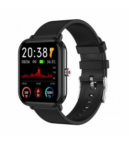 MX09 1.7 inch Bluetooth Call Heart Rate Blood Pressure Monitor Smart Watch Fitness Tracker Sport Smartwatch - Black