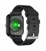 MX09 1.7 inch Bluetooth Call Heart Rate Blood Pressure Monitor Smart Watch Fitness Tracker Sport Smartwatch - Black