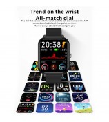 MX09 1.7 inch Bluetooth Call Heart Rate Blood Pressure Monitor Smart Watch Fitness Tracker Sport Smartwatch - Black